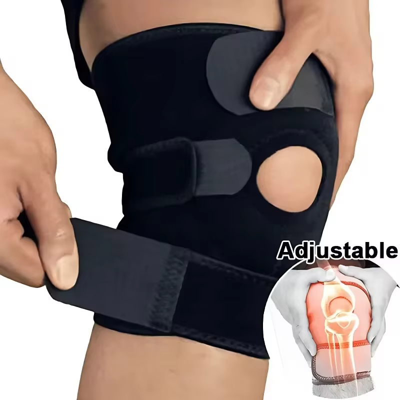 Knee Sleeve Pair - Breathable Adjustable Knee Brace (Without Side