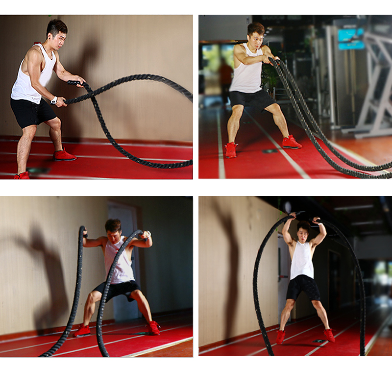 Crossfit No Equipment Workouts - Professional 9M/12M/15M Battle Ropes, Heavy Duty