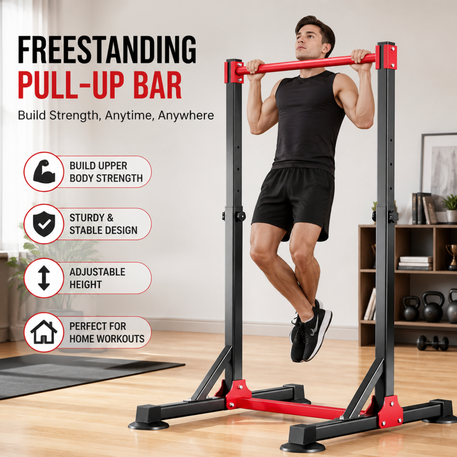 Pull Up Bar Grip - Freestanding Pull-up Bar Steel Frame Freestanding