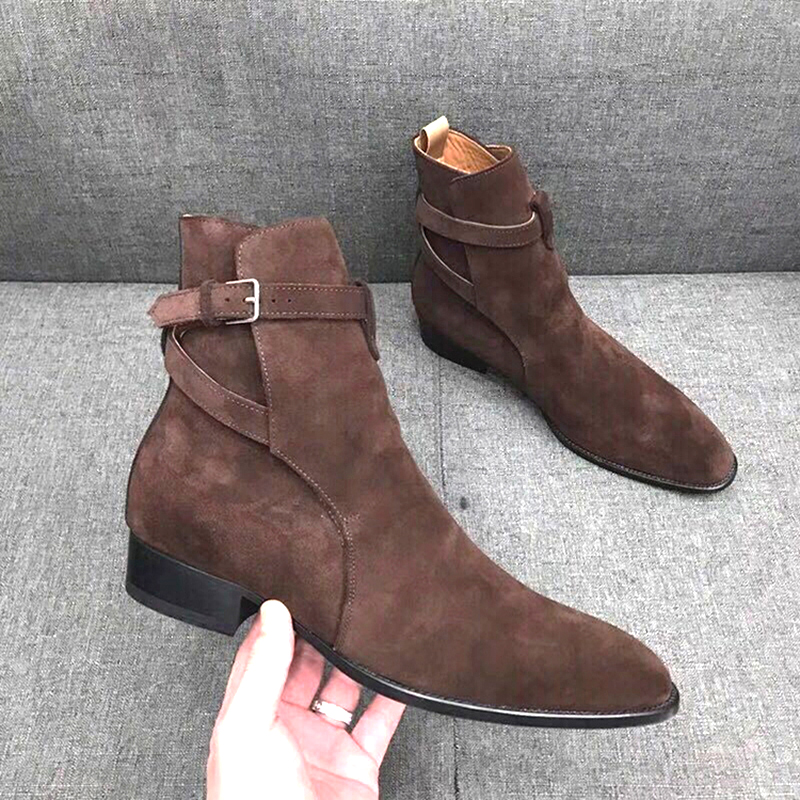 Black Brown Genuine Cow Suede  - Crossfit Male recension och pris