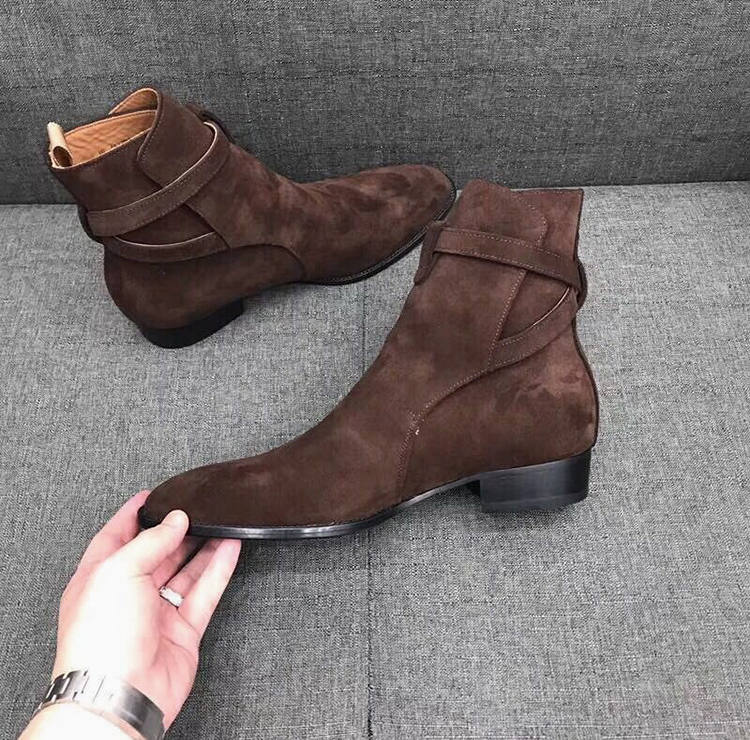Black Brown Genuine Cow Suede  - Crossfit Male recension och pris