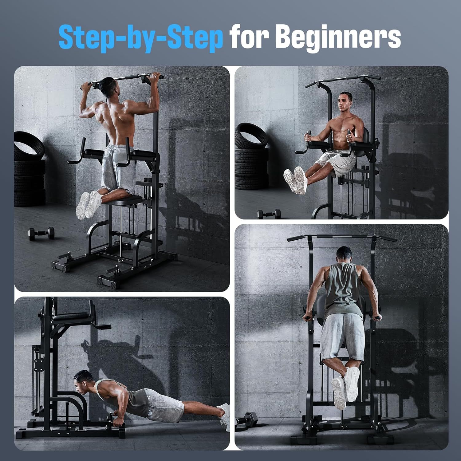 Power Tower Pull-Up Dip Statio - Pull Up Bar Grip recension och pris