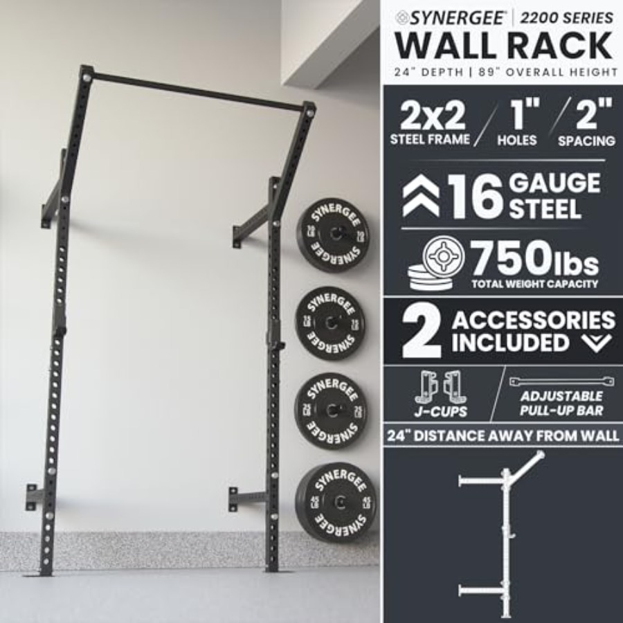 Wall Mounted Squat Rack for ho - Pull Up Bar Grip recension och pris