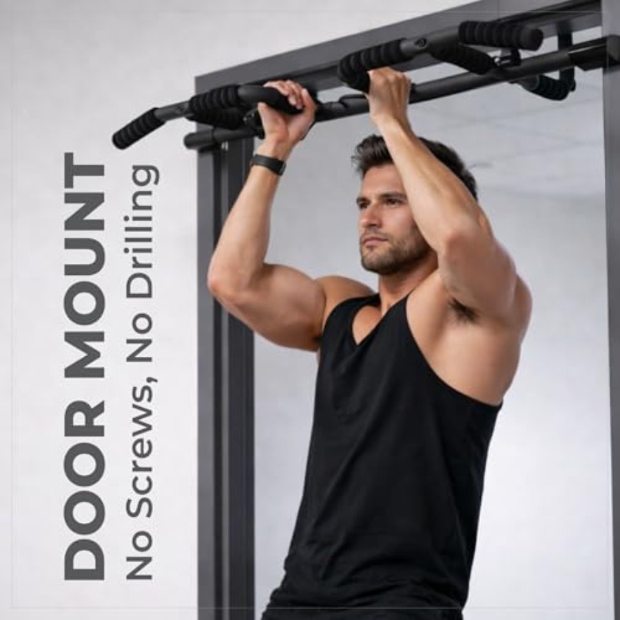 Doorway Pull Up Bar Set with S - Pull Up Bar Grip recension och pris
